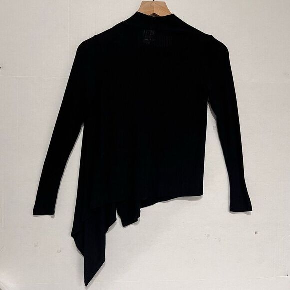 h.i.p. Crew Knit Wear   Black Lightweight Sweater   Sz S - Picture 2 of 4